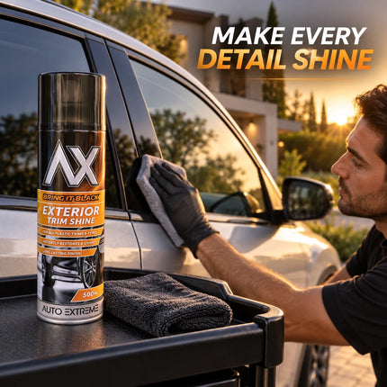 Plastic Trim Restorer Tyre Shine Aerosol Spray Bring It Black 500ml Auto Extreme