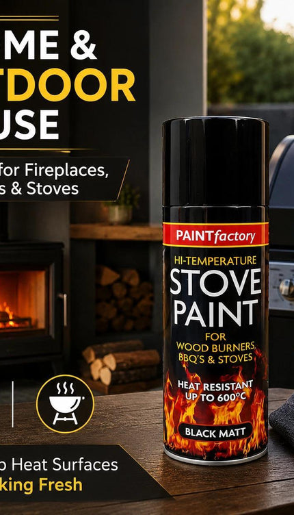Heat Resistant Stove Spray Paint – Matt Black, 400ml