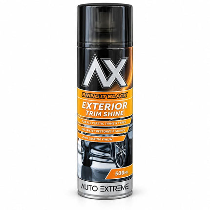 Plastic Trim Restorer Spray 500ml Black Shine Tyre Dressing Aerosol Car Bumper Detailer Pack 1 or 2