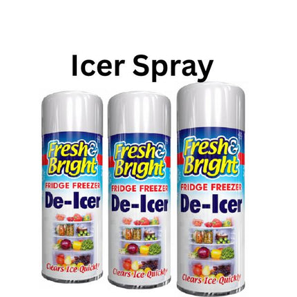 3-Pack Fridge Freezer De-Icer Spray Defrost Ice Quickly Anti Bacterial 200ml