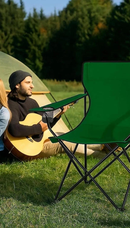 Portable Folding Camping Chair Lightweight Outdoor Garden Beach Picnic Fishing Chair Steel Frame 110kg Capacity (Copy)