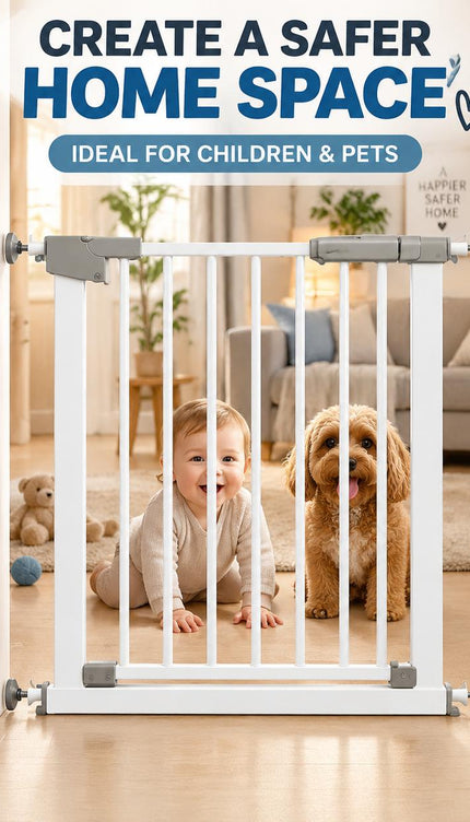 63-70cm Baby Safety Gate Auto Close Double Lock