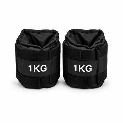 Black Ankle Wrist Weights Pair Adjustable Straps for Walking Running Yoga Gym Fitness Training 0.5kg-3kg
