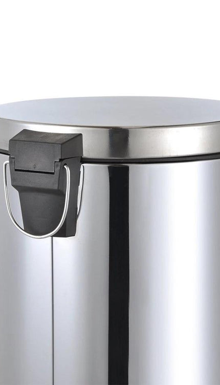 30L Stainless Steel Pedal Bin with Removable Inner Bucket, Hands-Free Foot Pedal Trash Can for Kitchen, Office, Bathroom, Home Waste Disposal, Durable Hygienic Rubbish Bin
