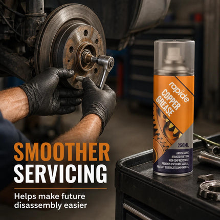 Copper Grease Spray High Temperature 250ml Anti Seize Metal Protection Aerosol Brake Squeak Prevent Rust Spray Automotive Pack of 1 or 2