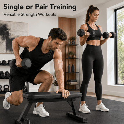 4kg Hex Dumbbell Single Rubber Encased Hexagonal Hand Weight for Home Gym Strength Training