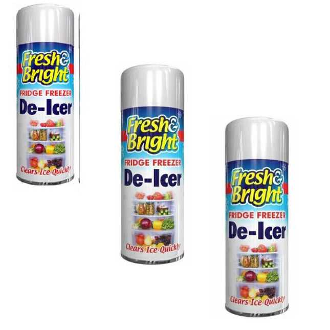 3-Pack Fridge Freezer De-Icer Spray Defrost Ice Quickly Anti Bacterial 200ml
