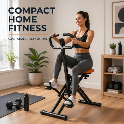 Horse Riding Exercise Machine | Adjustable Ab Trainer Fitness Bike Machine For Home Gym Cardio & Core Workout