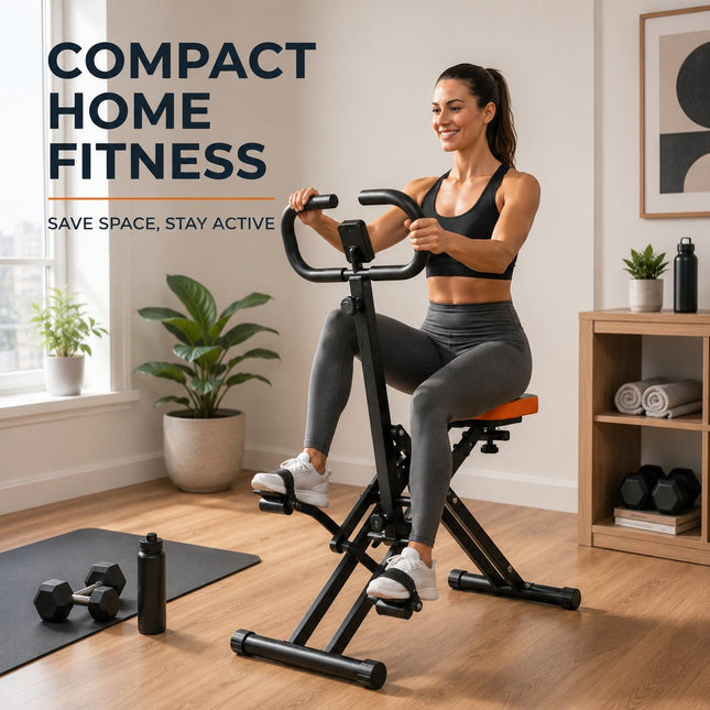 Horse Riding Exercise Machine | Adjustable Ab Trainer Fitness Bike Machine For Home Gym Cardio & Core Workout