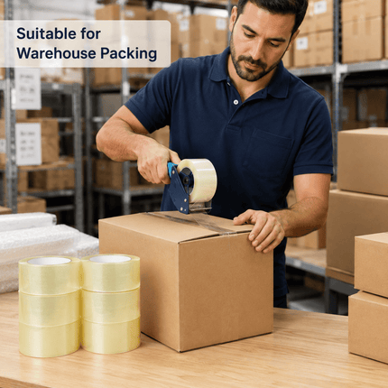 Parcel Packing Tape Strong Adhesive Box Sealing Tape 48mm × 66m for Moving Storage & Shipping
