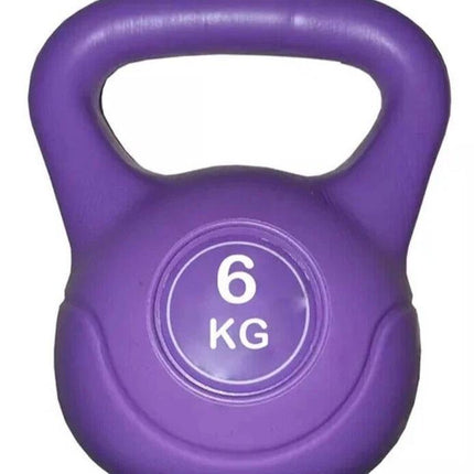Heavy Duty Vinyl Kettlebell 4KG–20KG Cast Iron for Muscle Building Home Fitness Training with Ergonomic Grip & Anti-Slip Base