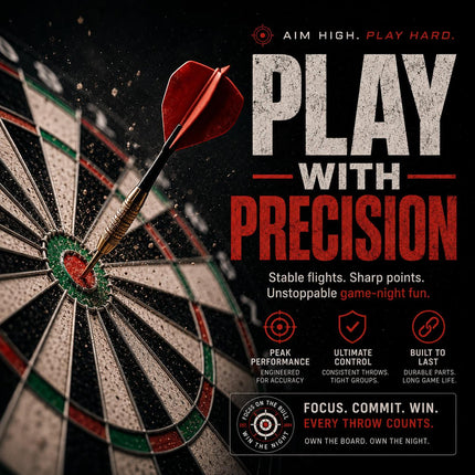 17" Double Sided Dart Board Set with 6 Darts for Indoor Play Classic Round Target Game for Family Fun & Parties Easy to Hang & Clear Scoring Layout