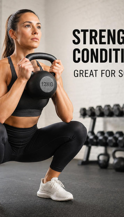 12KG Kettlebell Cast Iron Weight, Home Gym Strength Training