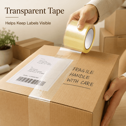Parcel Packing Tape Strong Adhesive Box Sealing Tape 48mm × 66m for Moving Storage & Shipping