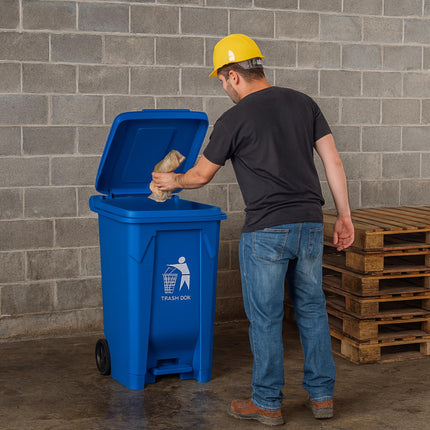 80L Pedal Recycling Bin – Blue