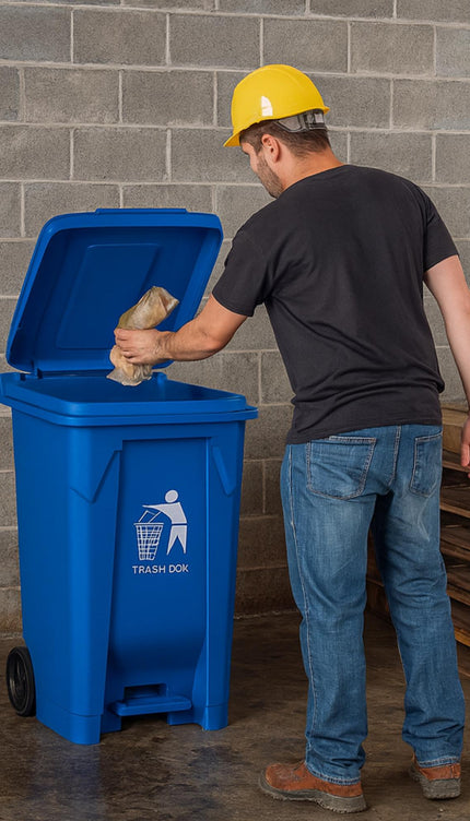 80L Pedal Recycling Bin – Blue
