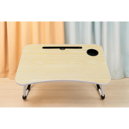 Foldable Bed Laptop Table Portable Lap Desk Laptop Stand Sofa Tray Table for Breakfast - Light Wood/Oak Wood/Black Wood