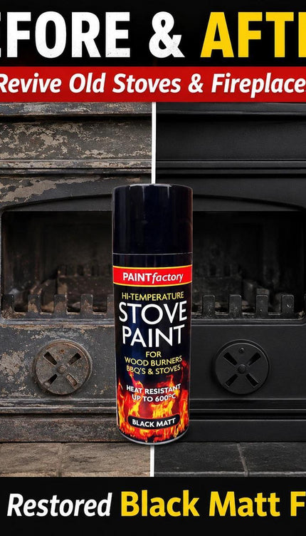 Heat Resistant Stove Spray Paint – Matt Black, 400ml