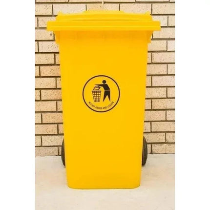 Wheelie Bin 100L 120L Waste Rubbish Dustbin with Lid Rubber Wheels