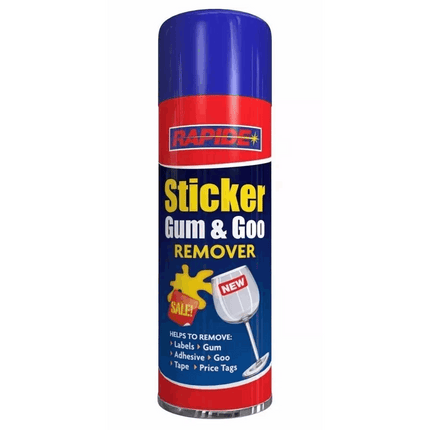 Sticker Gum Remover Spray Label Goo Tape Adhesive Price Tag Cleaner Rapide 250ML for Removing Stickers Glue Residue Adhesive Marks Car Home Office Use