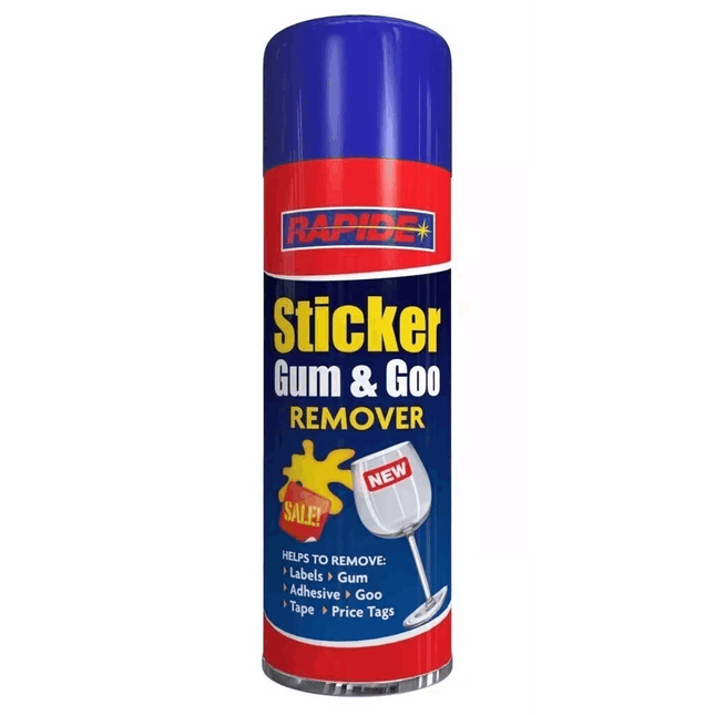 Sticker Gum Remover Spray Label Goo Tape Adhesive Price Tag Cleaner Rapide 250ML for Removing Stickers Glue Residue Adhesive Marks Car Home Office Use