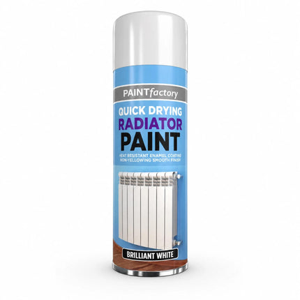 Cast Iron Radiator Spray Paint Brilliant White Aerosol 400ml Quick Dry Durable Metal Surface Paint Indoor Outdoor Radiator Paint Pack of 1 or 2