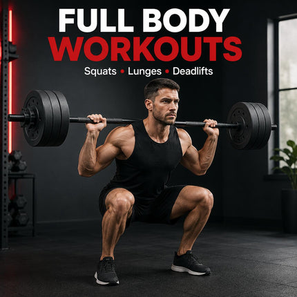 30KG Adjustable Dumbbell & Barbell Set 2-in-1 Weight Training Kit with Connecting Rod for Home Gym Workouts