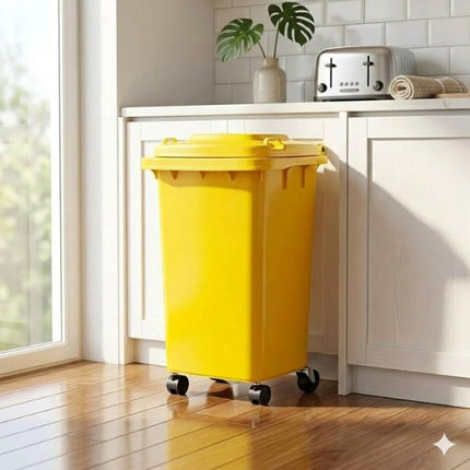 50L Large Recycling Bin Wheelie Dustbin Rubbish Waste Trash Can Kitchen Home Office