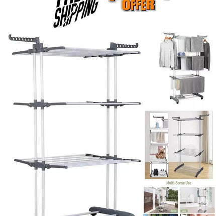 Extra Large Foldable Clothes Drying Rack – 24M Indoor & Outdoor Airer