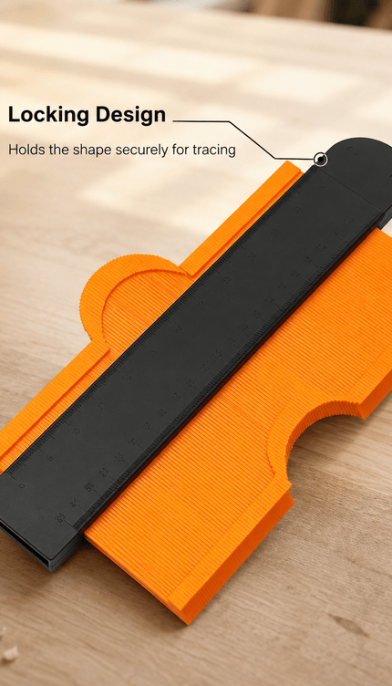 10-Inch Locking Contour Gauge – Profile Duplicator for Flooring & DIY