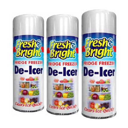 3-Pack Fridge Freezer De-Icer Spray Defrost Ice Quickly Anti Bacterial 200ml