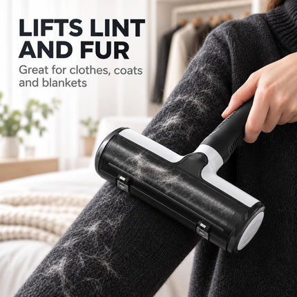 Reusable Lint Roller Pet Hair Remover Washable Sticky Roller for Dog Cat Fur Clothes Sofa Carpet Furniture Car Seats