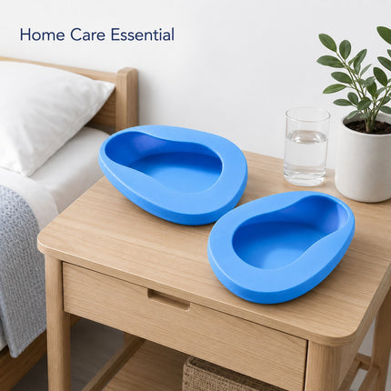 Heavy Duty Unisex Bed Pan 36.5cm Portable Toilet Urinal for Elderly, Disabled & Bedridden Patients Spill-Resistant Care Aid Pack Of 2