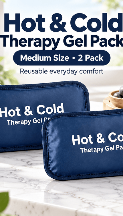 2 Pack Medium Reusable Hot & Cold Gel Packs for Shoulder Knee Back Elbow Ankle