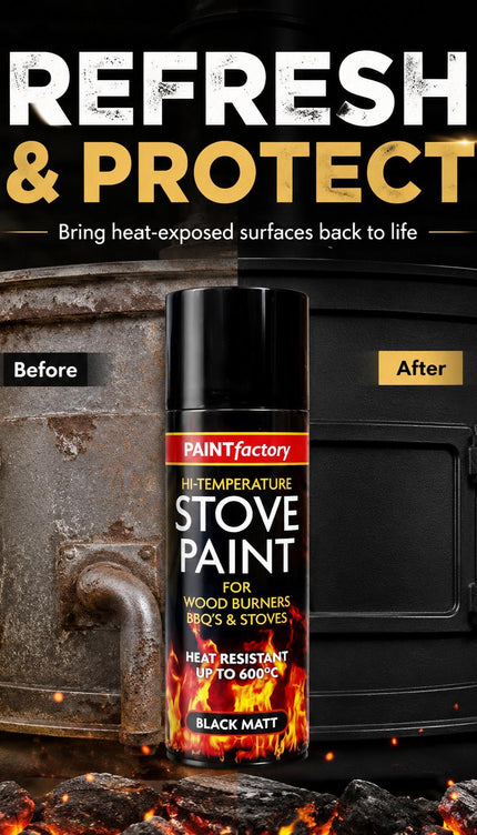 Heat Resistant Stove Spray Paint – Matt Black, 400ml