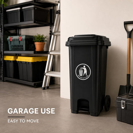 100L Wheelie Bin with Wheels | Large Outdoor Rubbish Bin for Home Garden Garage | Waste Storage Solution