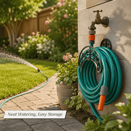 Garden Hose Pipe 12.5mm PVC Water Hose with Adjustable Spray Nozzle, Flexible Outdoor Watering Hose for Garden, Patio & Cleaning