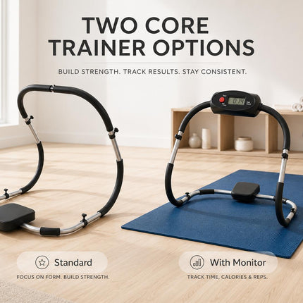 Ab Roller Crunch Trainer Machine with Padded Headrest Home Gym Workout Fitness Strength Training