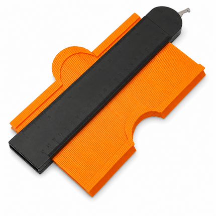 10 Inch Contour Gauge with Lock, ABS Shape Duplicator Profile Measuring Tool with Inch & CM Scale for Tiling, Laminate Flooring, Carpentry and DIY