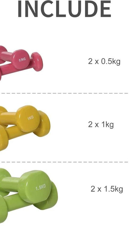 6KG Dumbbell Set with Carry Case – Home Workout Weights