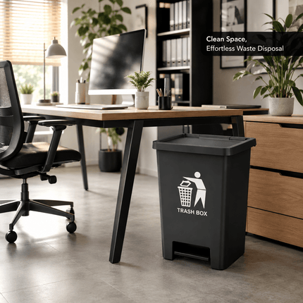 Recycling Pedal Bin 50L/80L, Large Capacity Kitchen & Office Waste Bin with Lid, Hands-Free Rubbish Trash Can for Home, Workplace and Commercial Use