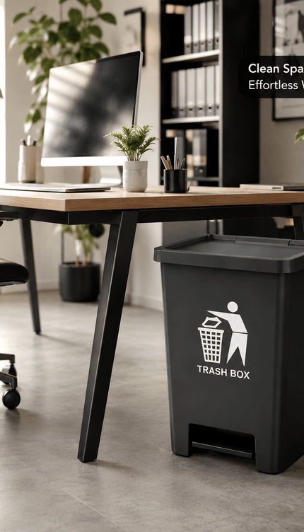 Recycling Pedal Bin 50L/80L, Large Capacity Kitchen & Office Waste Bin with Lid, Hands-Free Rubbish Trash Can for Home, Workplace and Commercial Use