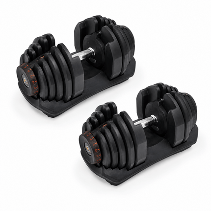 40kg Adjustable Dumbbell Quick Dial Weight System, Space Saving Home Gym Fitness Weight with Non-Slip Handle & Storage Base for Strength Training, Full Body Exercise – Pack of 1 or 2