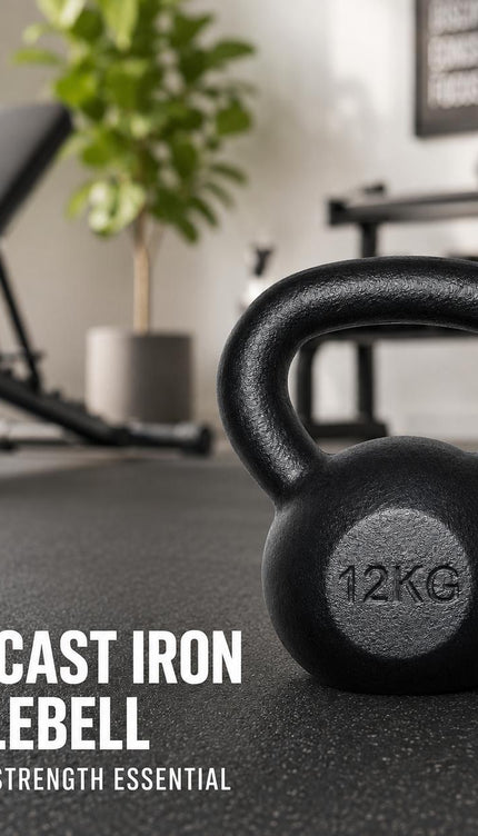 12KG Kettlebell Cast Iron Weight, Home Gym Strength Training