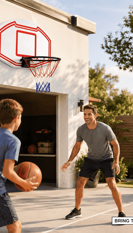Large Wall Mounted Basketball Hoop with Backboard and Rim, Indoor Outdoor Basketball Practice and Shooting Set