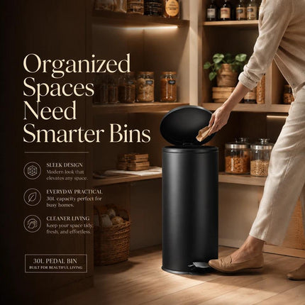 30L Pedal Bin with Inner Bucket