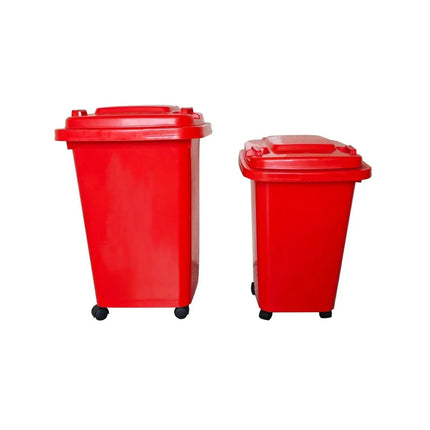 Recycling Wheelie Bin Dustbin for Kitchen Home Office Waste Trash 30L 50L Durable Plastic Rubbish Bin with Wheels Easy Move Compact Design Indoor Outdoor