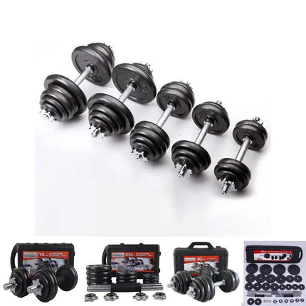 15-50kg Cast Iron Adjustable Dumbbell Weight Barbell Set for Men Women Home Gym Fitness Strength Training Muscle Building Exercise Equipment Indoor Workout