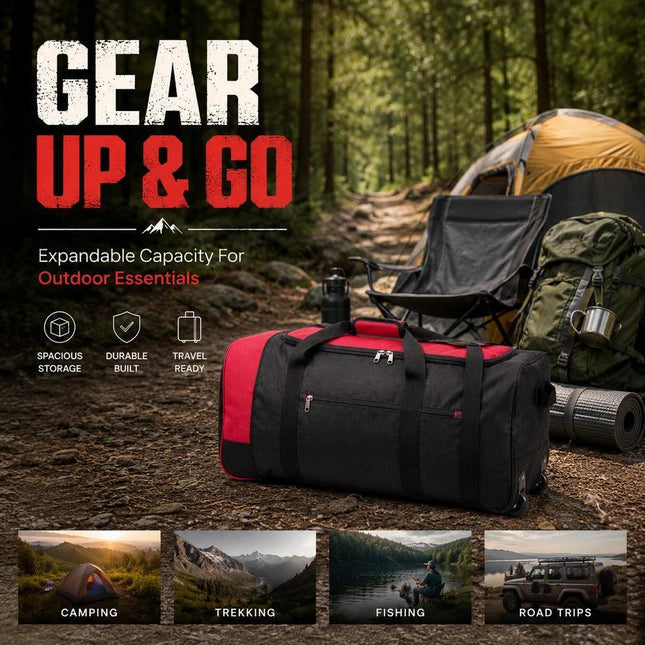 80L Rolling Duffle Bag
