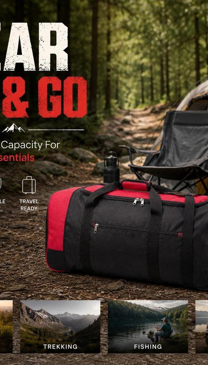 80L Rolling Duffle Bag